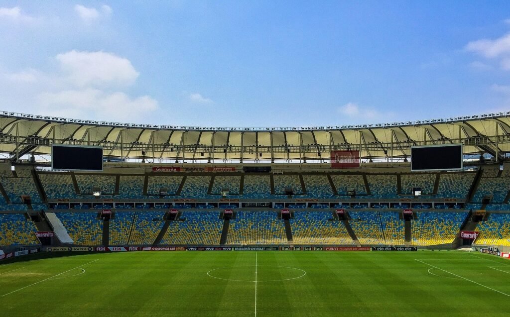 bleachers, soccer field, stadium, field, soccer stadium, football stadium, football, game, grandstand, grass, nature, match, sports, arena, soccer