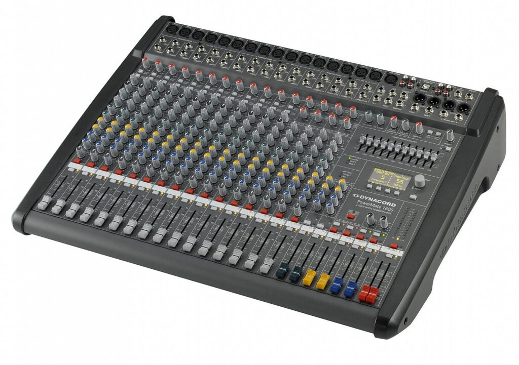 dynacord powermate 1600 3 – 16 channel compact powered mixer