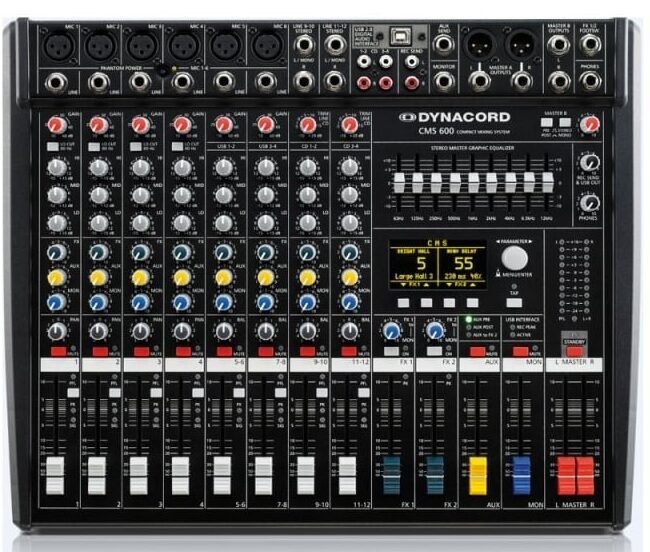 dyn­acord cms 600 3 8‑channel compact mixing system