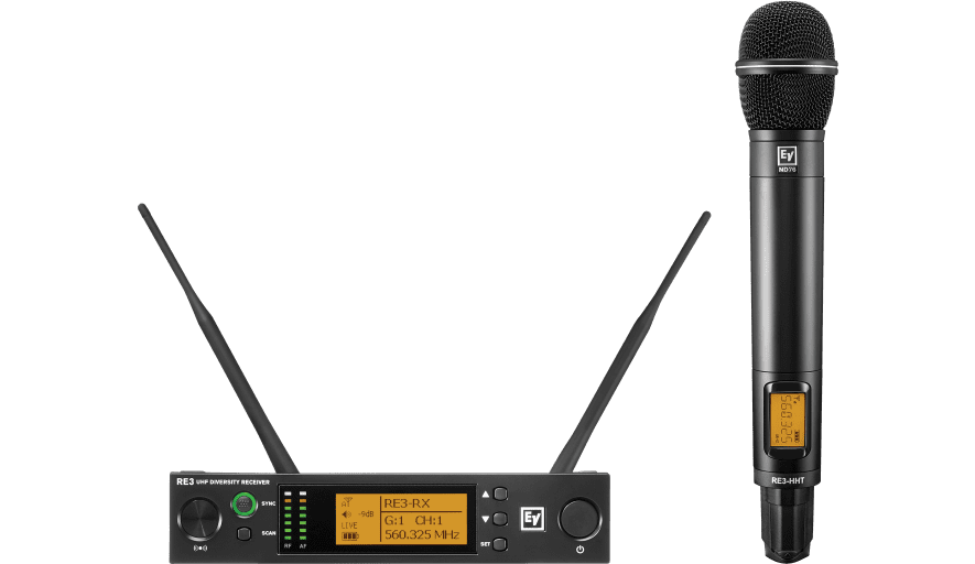 re3 nd76 uhf wireless set featuring nd76 dynamic cardioid microphone