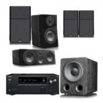 Ultra Evolution Nano Bookshelf Speakers X Ultra Evolution Center Speaker X PB-1000 Pro Subwoofer X TX-NR 6100 7.2-Channel AV Receiver