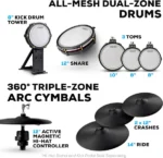 Alesis STRATA CORE KIT Nine-Piece Electronic Drum Kit with 7" Screen - Image 9