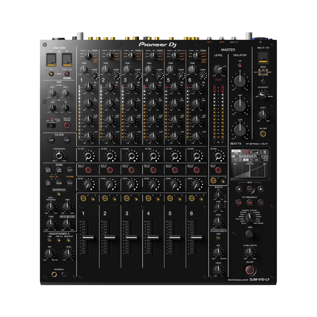 1 Pioneer DJ DJM-V10-LF 6-Channel Professional DJ Mixer - Image 1