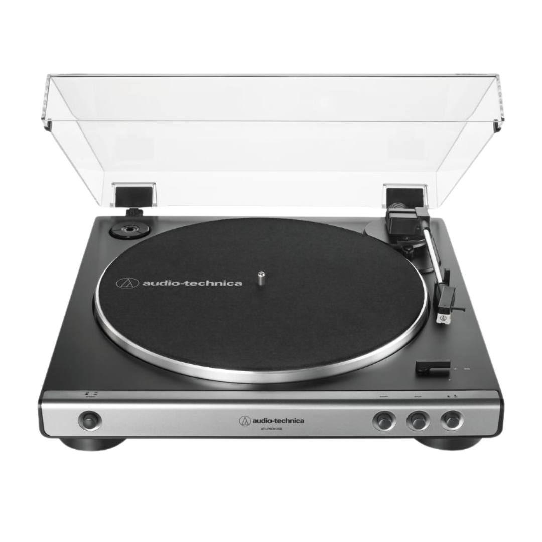 1 Audio-Technica AT-LP60XUSB Automatic Belt-Drive Turntable – Gun Metal - Image 1