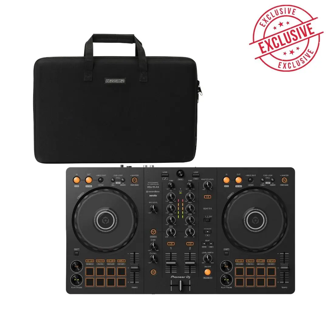 1 Pioneer DJ DDJ-FLX4 DJ Controller with Magma Case - Image 1