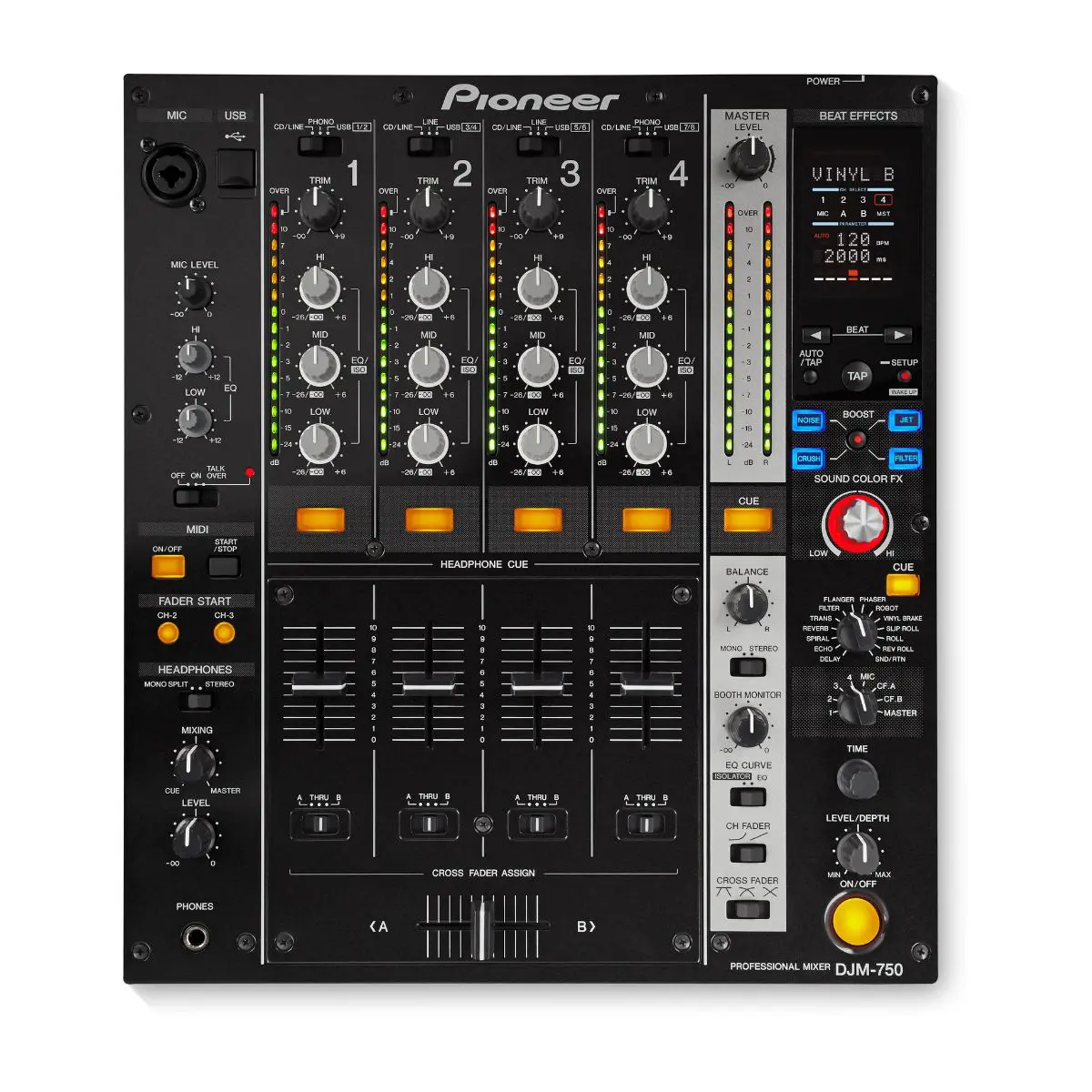 1 Pioneer DJ DJM-750 4-channel DJ Mixer - Image 1