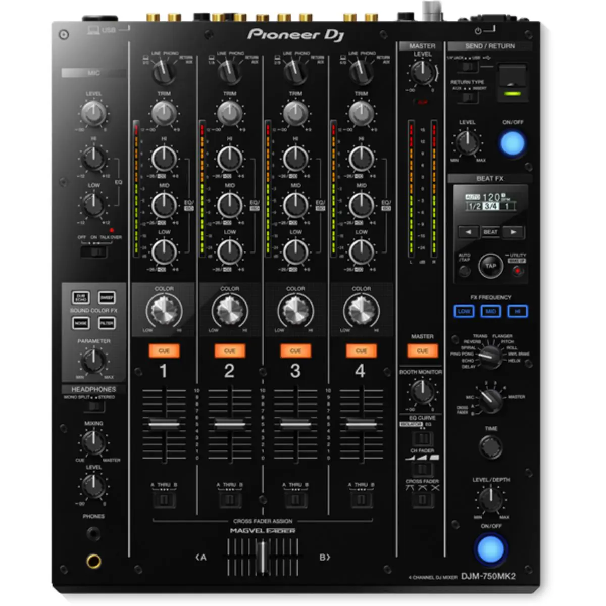 1 Pioneer DJ DJM-750MK2 4-Channel Professional DJ Club Mixer - Image 1