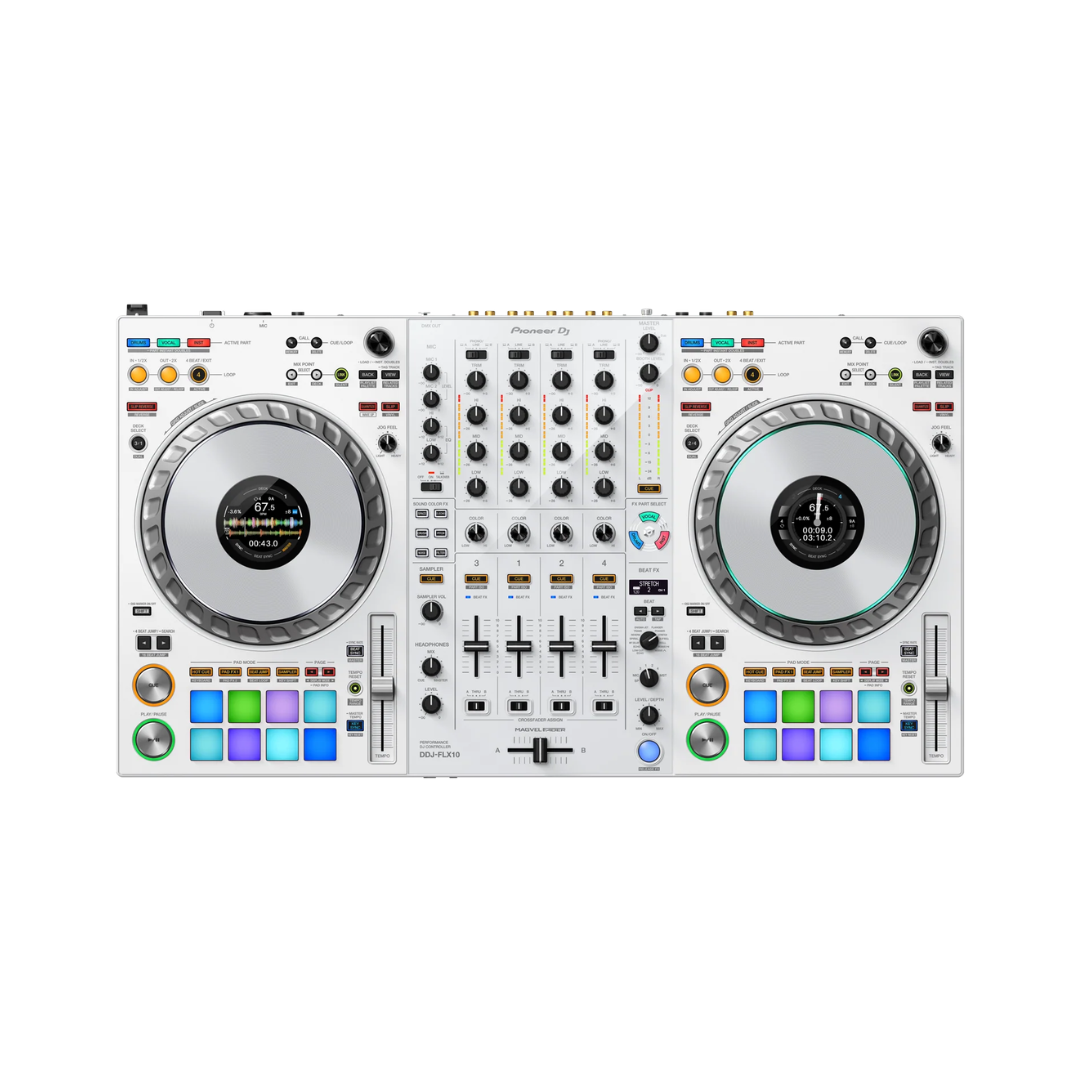 1 Pioneer DJ DDJ-FLX10 4-deck DJ Controller – (White) - Image 1