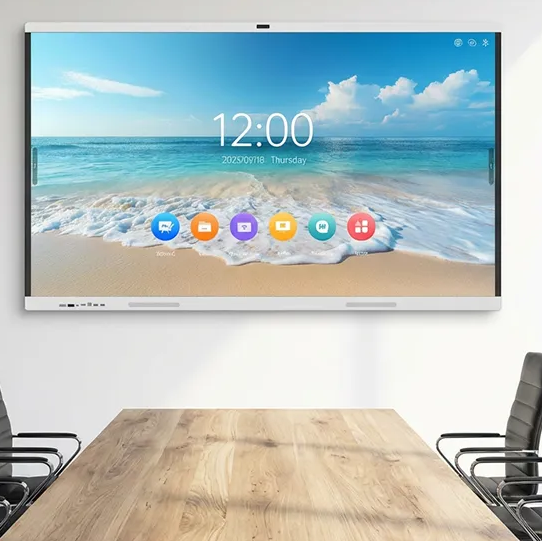 2-copy.png Interactive Panel with Google EDLA, 4K Ultra HD, Optical Bonding, Android 14, All-in-One Smart Collaboration Display for Education & Enterprise - Image 1