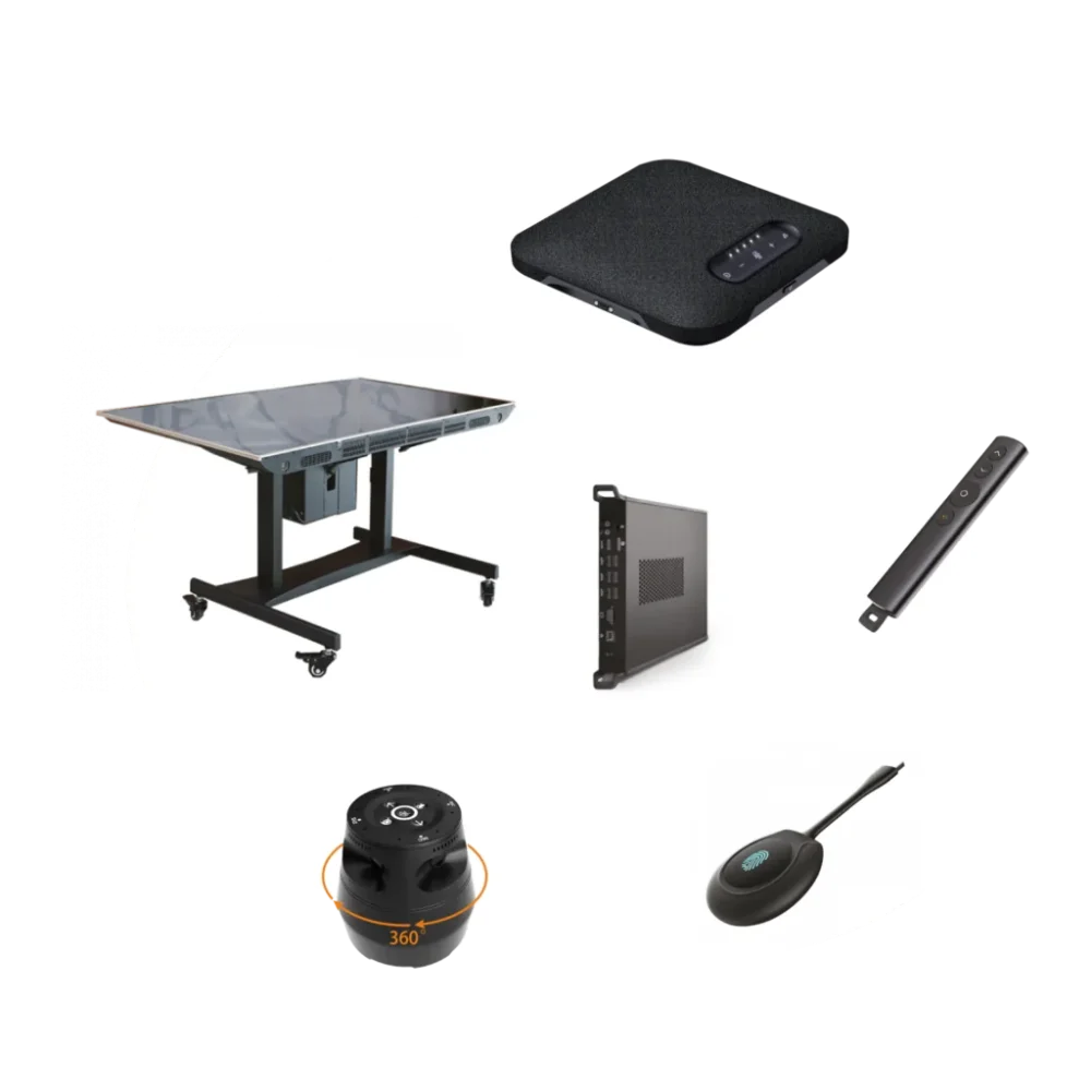 Commercial interactive display accessories including slot-in OPS PCs, web cameras, and rolling mobile flat panel stands by MaxUp UAE