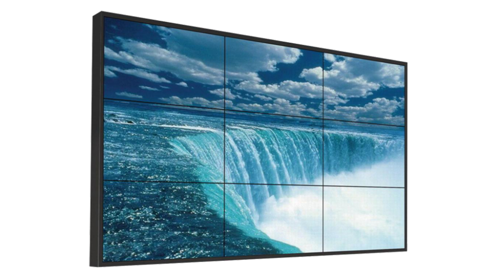 MaxUp ultra-narrow bezel commercial LCD video wall grid and large-format COB display panel by WG Electronic UAE