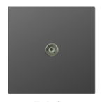 Smart Laffey D8 dual CAT6 data and TV coaxial wall socket in dark grey finish