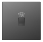 Smart Laffey D8 dual CAT6 data and TV coaxial wall socket in dark grey finish